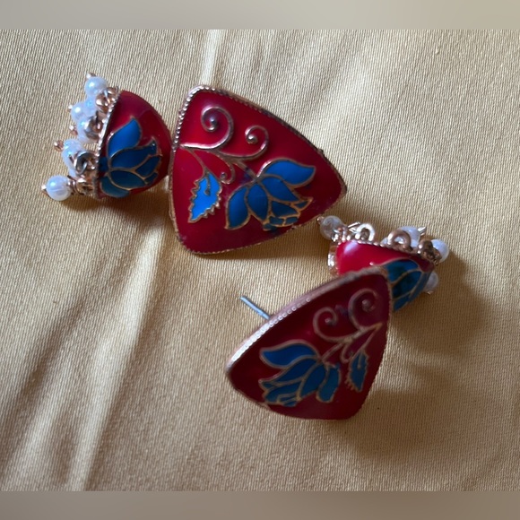 2 pairs of authentic Indian jhumka earrings - Picture 5 of 13